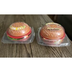 Sunny Days Squish-n-Stack Burger Squeezy 6pc Novelty Sensory Fidget Toy New 2026